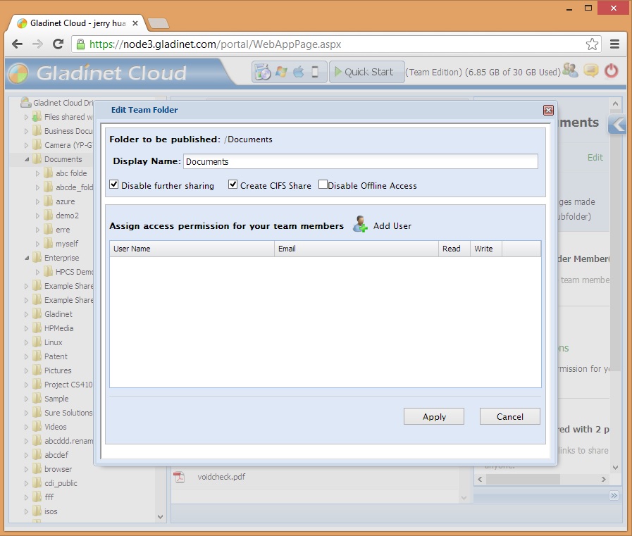 Google Cloud Storage - Online Collaboration