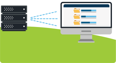 Sharing files and folders from file servers over the Internet