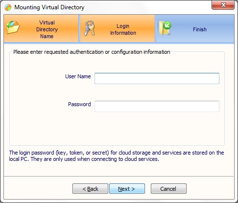Enter Login Information